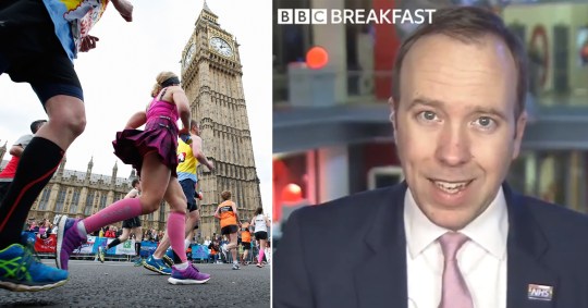 Le marathon de Londres pourrait être annulé à cause du coronavirus, prévient Matt Hancock