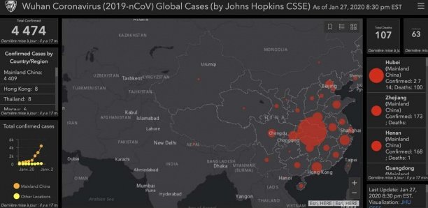 Coronavirus : Voici l’évolution de l’épidémie à travers le monde