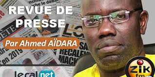 Revue de Presse (Wolof) Zik Fm du Lundi 02 Mars 2020 Par Ahmed Aidara