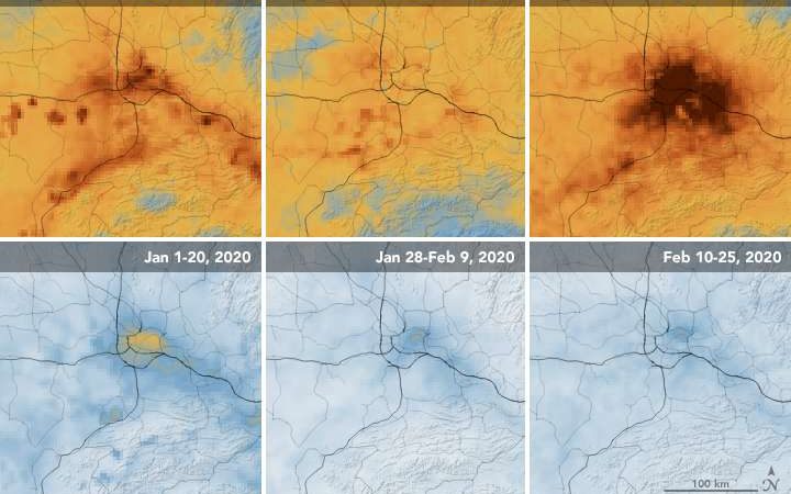 Coronavirus : Une chute spectaculaire de la pollution en Chine