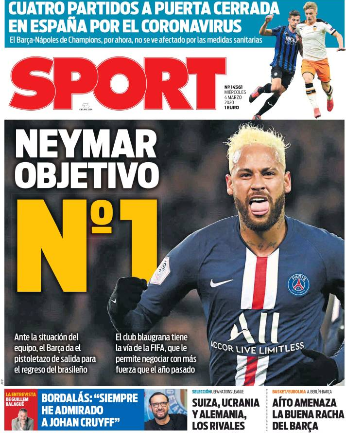 Sport : le Barça espère une élimination du PSG pour relancer Neymar