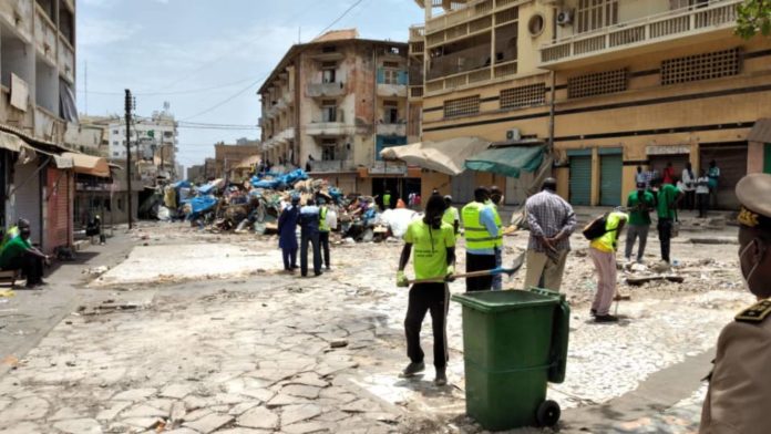 Opération de désencombrement au marché de Thiaroye Gare