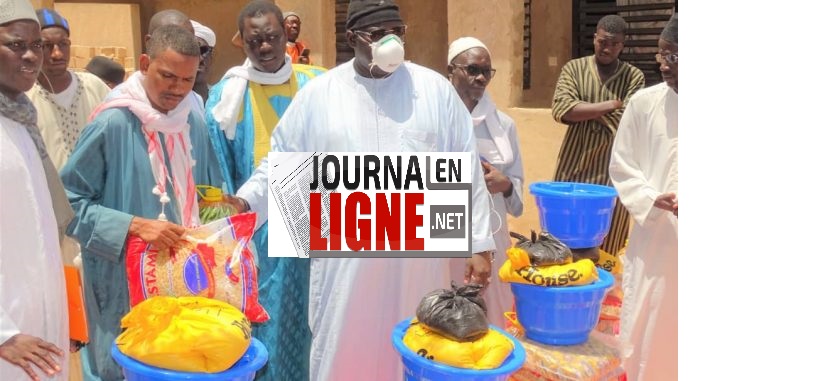 (20Photos) Covid19 – Serigne Bass Khadim Awa Bâ contribue avec des denrées alimentaires à 45 daaras