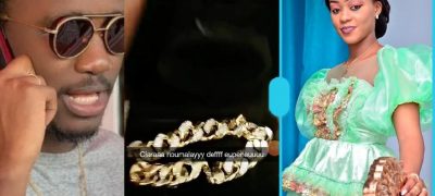 Anniversaire : Clara (Idoles) offre un bracelet en or serti de diamant à Wally Seck