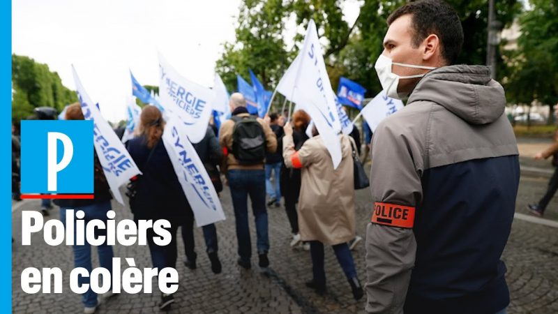 France : En colère, des policiers manifestent sur les Champs-Elysées (Vidéo)