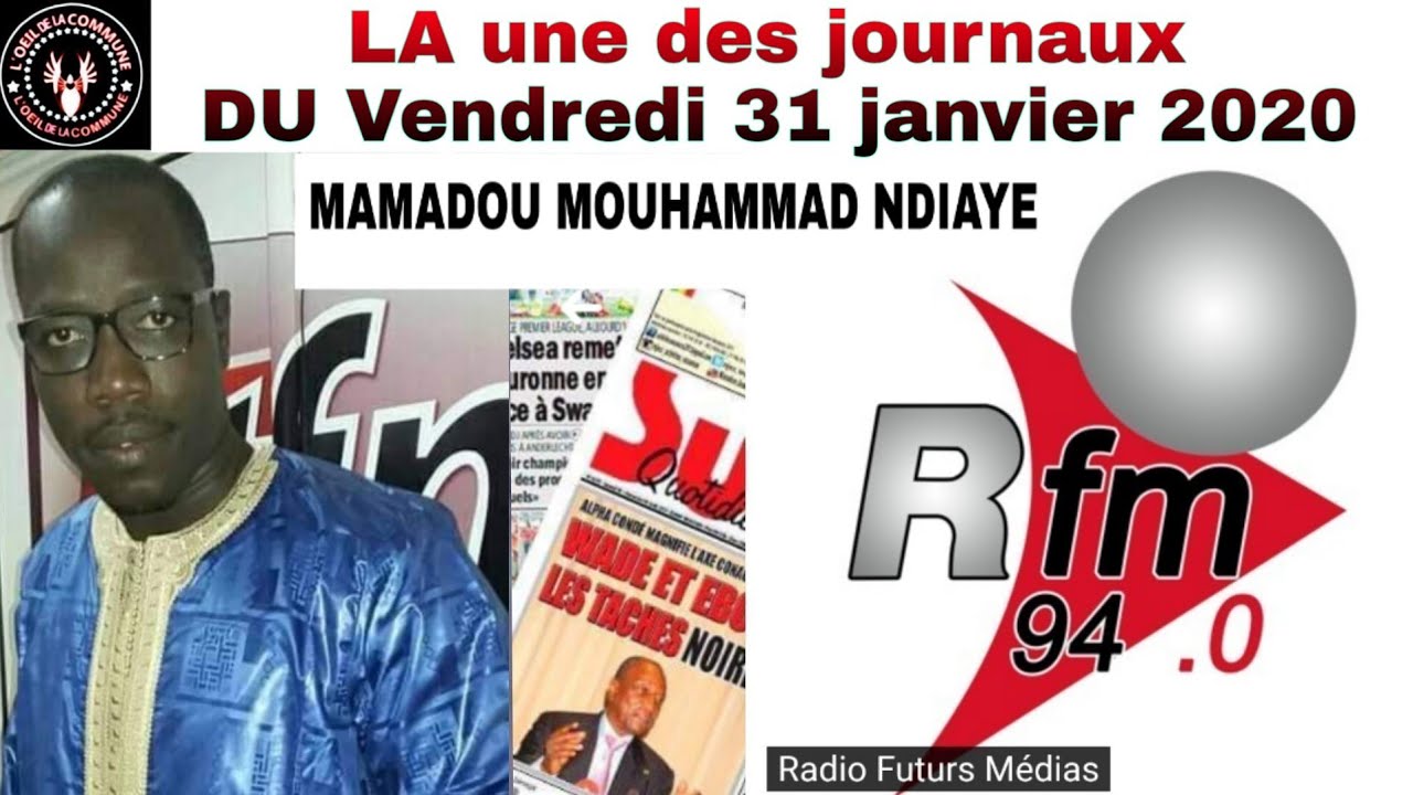 La Une des journaux Rfm du Mercredi 03 Juin 2020 en (Wolof)