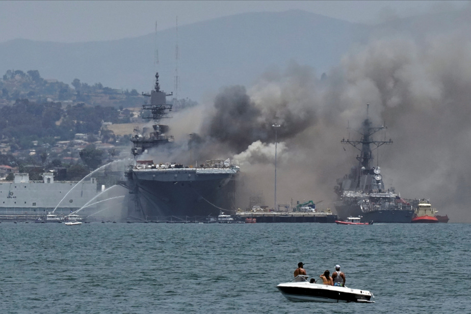 Incendie spectaculaire à bord d’un navire militaire en Californie, au moins 21 blessés