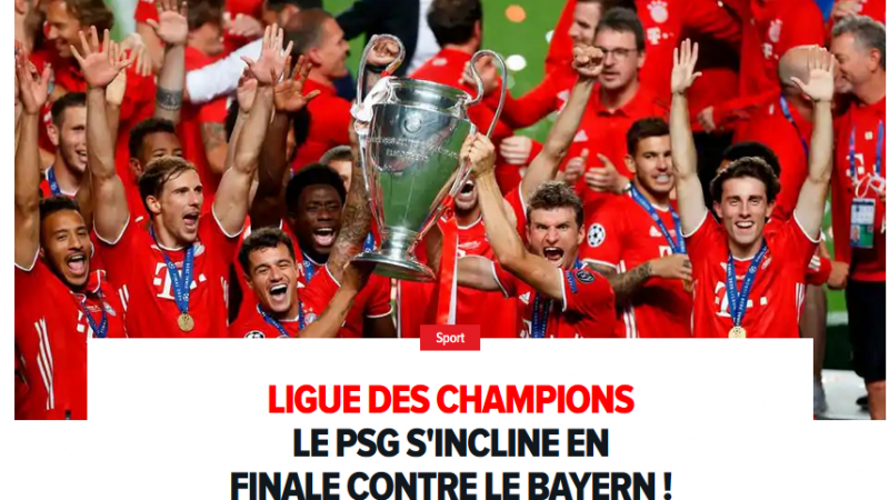 LdC : le PSG s’incline en finale contre le Bayern !