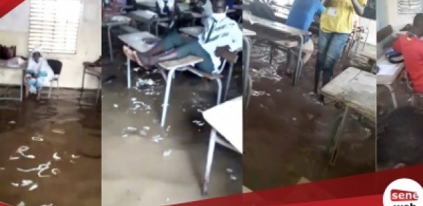 Cfee 2020 : A Guédiawaye, l’examen se fait les pieds dans l’eau