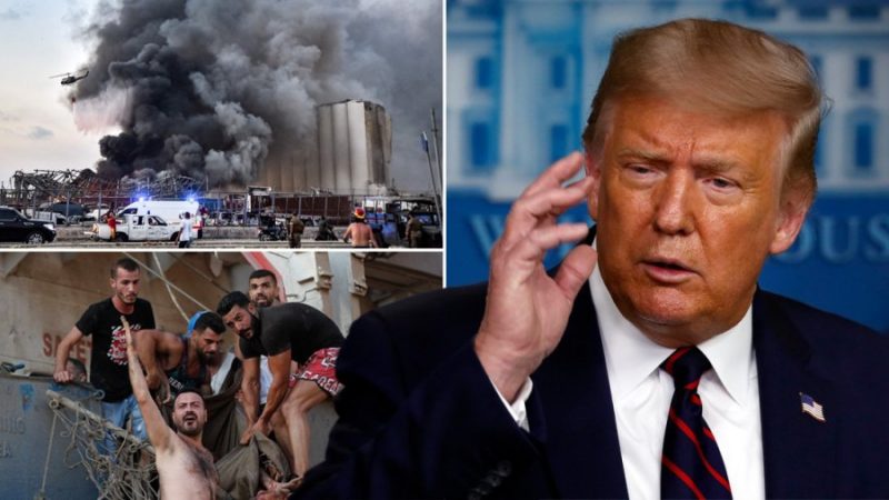 Trump dit que les généraux américains pensent que l’explosion de Beyrouth était «  une bombe quelconque  »