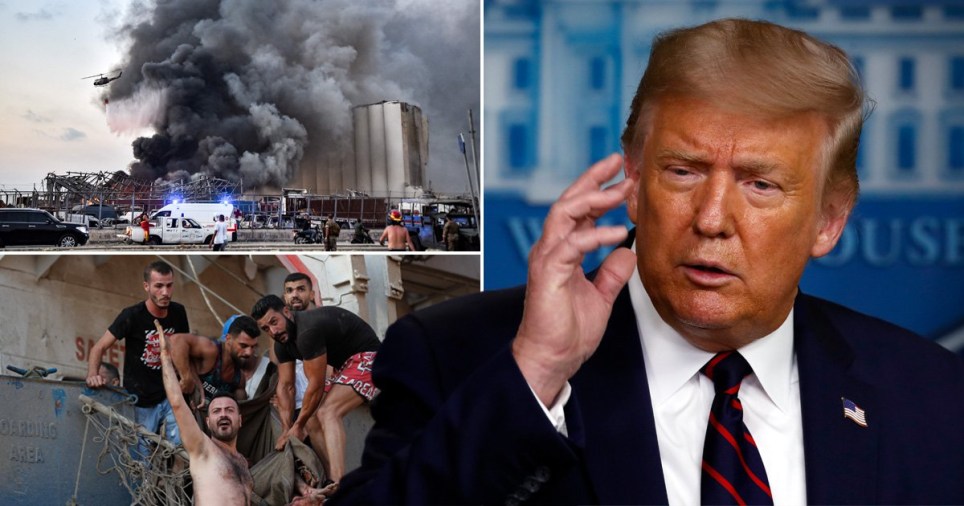 Trump dit que les généraux américains pensent que l’explosion de Beyrouth était «  une bombe quelconque  »