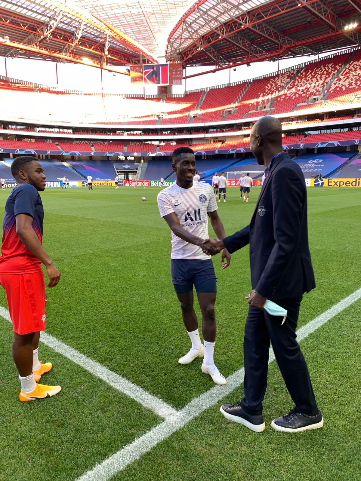 (Photos) Ligue des Champions: Quand Babacar Ndiaye, le Manager de Leipzig, rencontre Gana Guèye