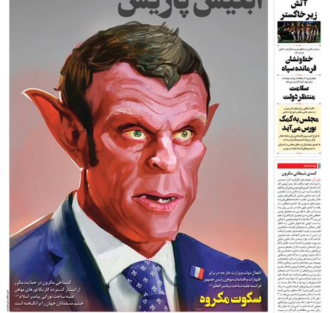 “Le diable de Paris”: Macron caricaturé par un quotidien iranien