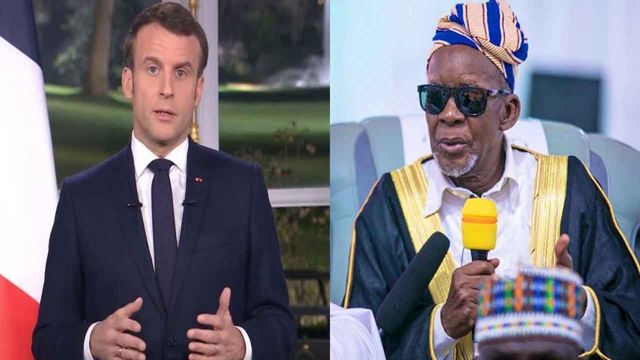 Attaques contre l’islam : Le Khalife de Médina Baye tacle virilement Macron…(vidéo)