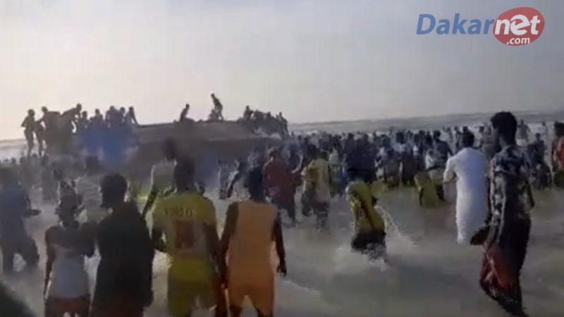 La Vidéo De La Pirogue Clandestine Qui Échoue Dans La Plage De Gokh Mbath Saint-Louis