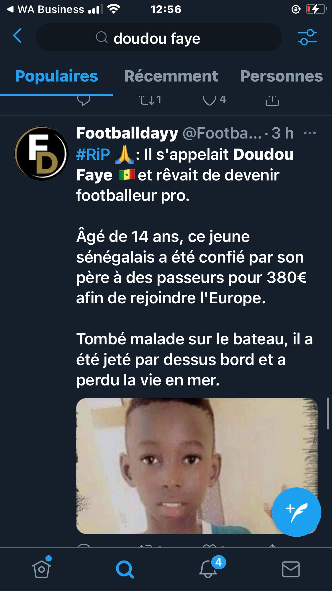 Doudou Faye : Real de Madrid, CAN 2021, le monde du sport rend hommage au jeune garçon