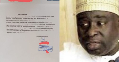 Conacoc : L’imam El Hadji Oumar Diène contesté