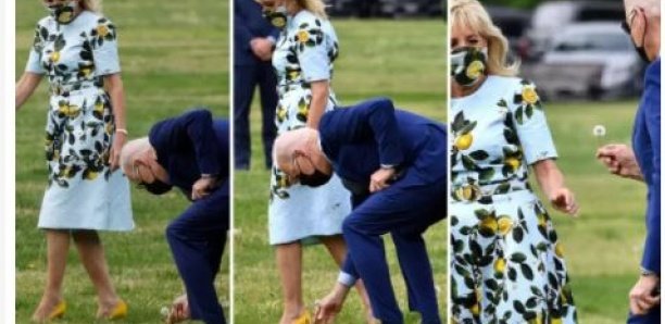 Joe Biden surprend sa femme en lui offrant une fleur de la pelouse de la Maison Blanche