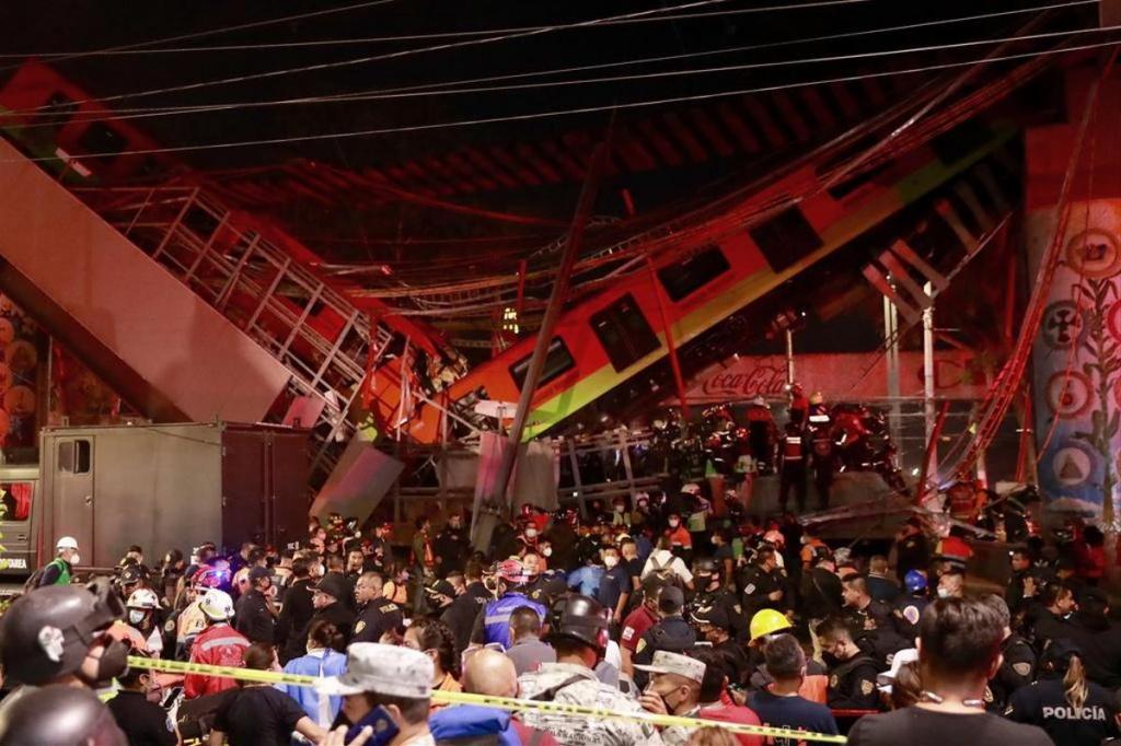 Un pont s’effondre sous le poids d’un métro à Mexico, plus de 20 morts