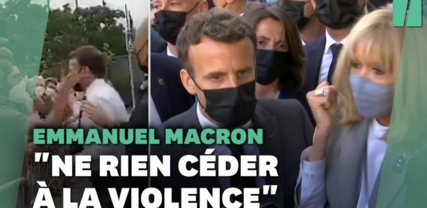 [Vidéo] Giflé, Macron dénonce « des individus ultraviolents » et assure que « rien ne l’arrêtera »