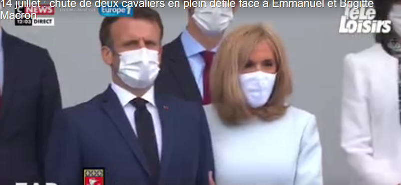 Emmanuel et Brigitte Macron contrariés par un incident survenu lors du défilé de la cavalerie de la Garde républicaine