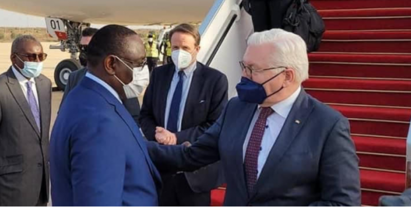 Inauguration du Stade du Sénégal : Les images de l’arrivée du président de l’Allemagne