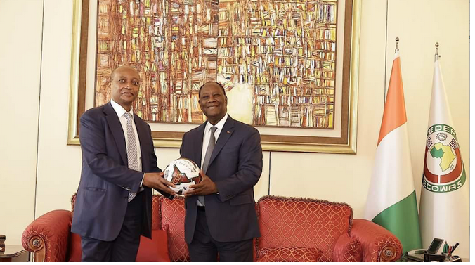 CAN 2023 : le Président ivoirien rassure le patron du football africain