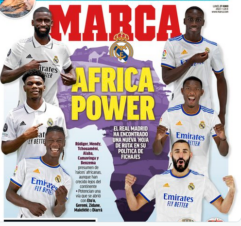 Real : « Africa Power », la Une du jour de Marca fait scandale –