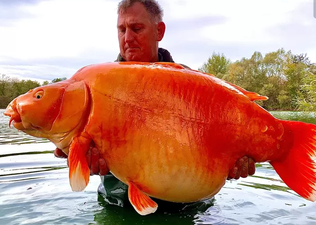 L’un des plus grands poissons rouges du monde pêché dans un lac français