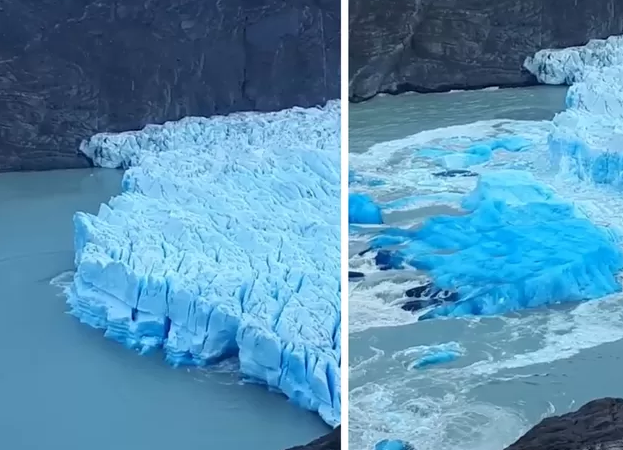 L’effondrement spectaculaire d’une partie du glacier Perito Moreno en Argentine