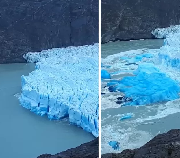 L’effondrement spectaculaire d’une partie du glacier Perito Moreno en Argentine