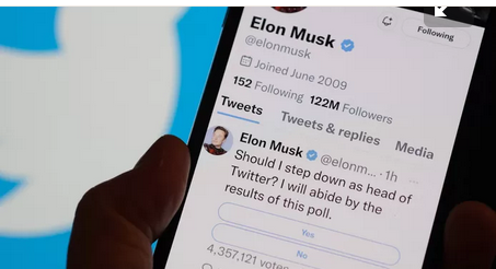 Elon Musk lance un sondage pour savoir s’il doit démissionner de la direction de Twitter