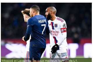 Ligue 1 : Lacazette ou Mbappé, qui sera le meilleur buteur ?