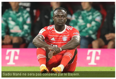 Mercato : terminus pour Mané au Bayern