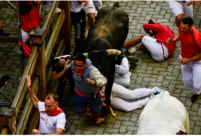 Les lâchers de taureaux de la San Fermin font 35 blessés en Espagne