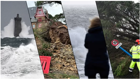 Arbres déracinés, maisons endommagées, mer agitée: les images impressionnantes de la tempête Ciaran en France