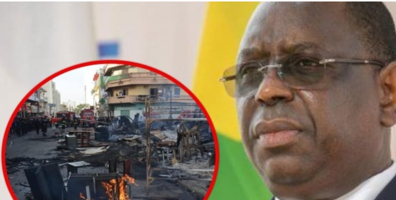 Incendie du marché Boucotte de Ziguinchor : Macky Sall remet une enveloppe de 50 millions et 10 t de riz aux victimes