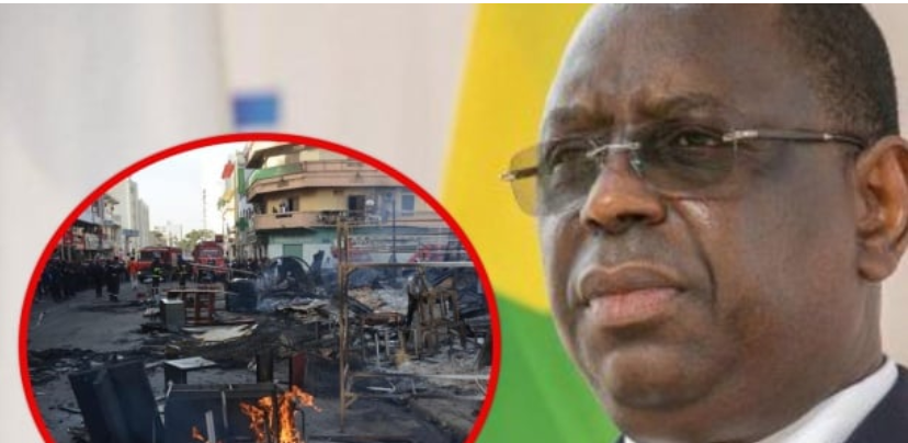 Incendie du marché Boucotte de Ziguinchor : Macky Sall remet une enveloppe de 50 millions et 10 t de riz aux victimes