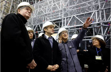 Macron à Notre-Dame de Paris, un an avant sa réouverture: “Nous tenons les délais”