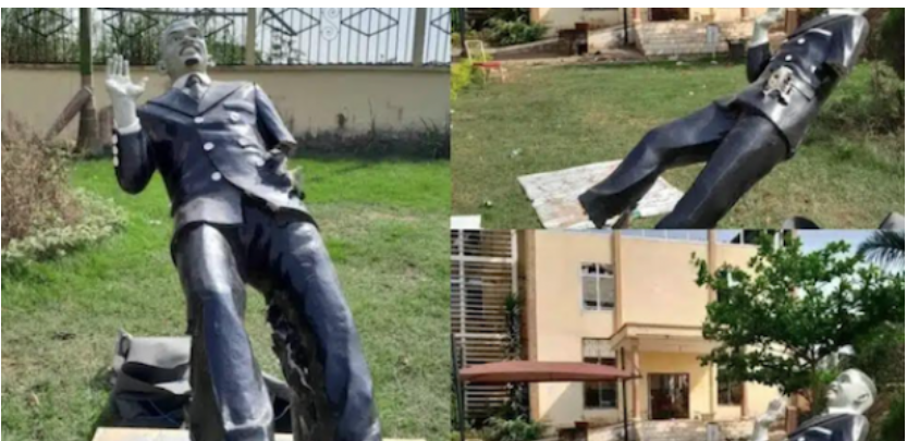 Cameroun : La statue de Samuel Eto’o vandalisée à Yaoundé