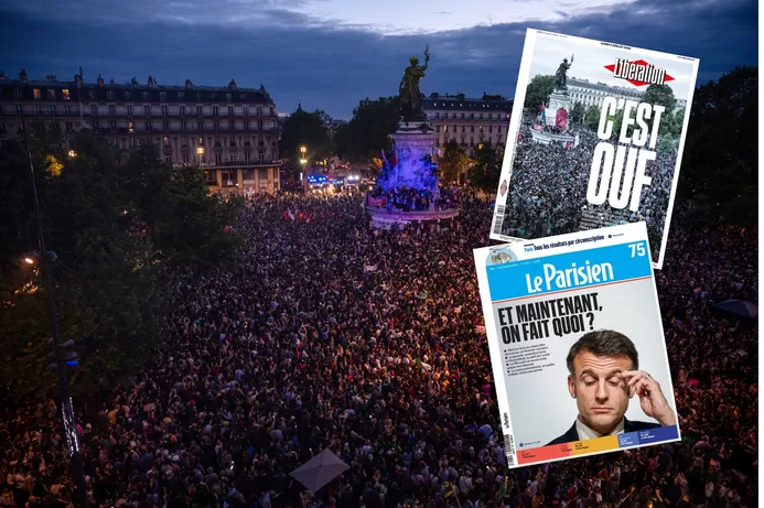 “C’est OUF”, “la claque”, “et maintenant, on fait quoi?”: comment la presse française réagit aux résultats du second tour des législatives