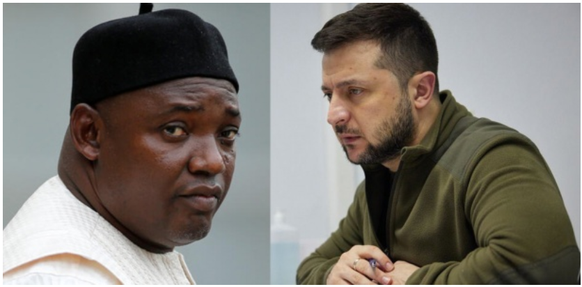 Ukraine : Le président Zelensky s’est entretenu avec son homologue gambien Adama Barrow